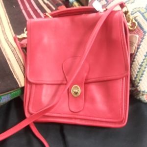 80's red station coach crossbody NWT